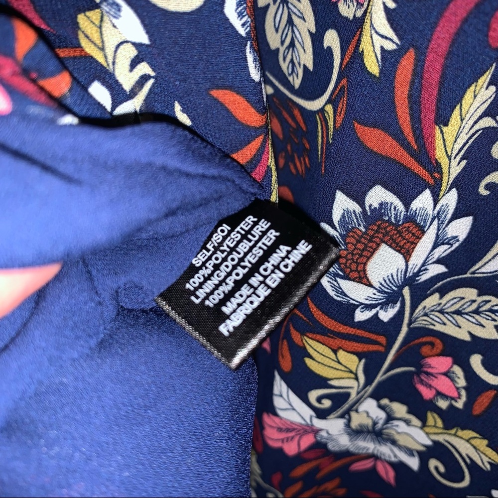 Nordstrom WAYF Navy Floral Dress SZ XS - Picture 10 of 14